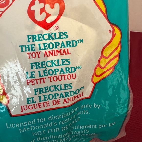 Ty Beanie Baby McDonalds Freckles The Leopard 1993 Toy Animal NEW - Picture 2 of 5
